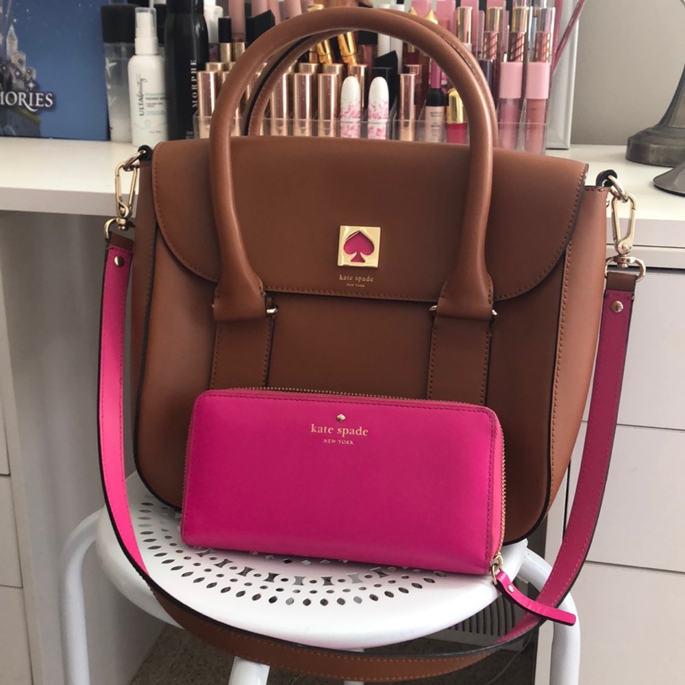 • Kate Spade Brown Satchel Purse •